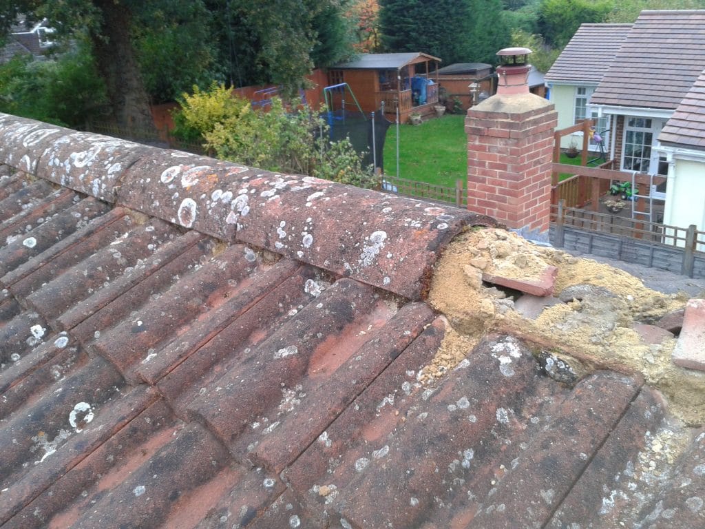 Leaking Ridge Tile for Repair